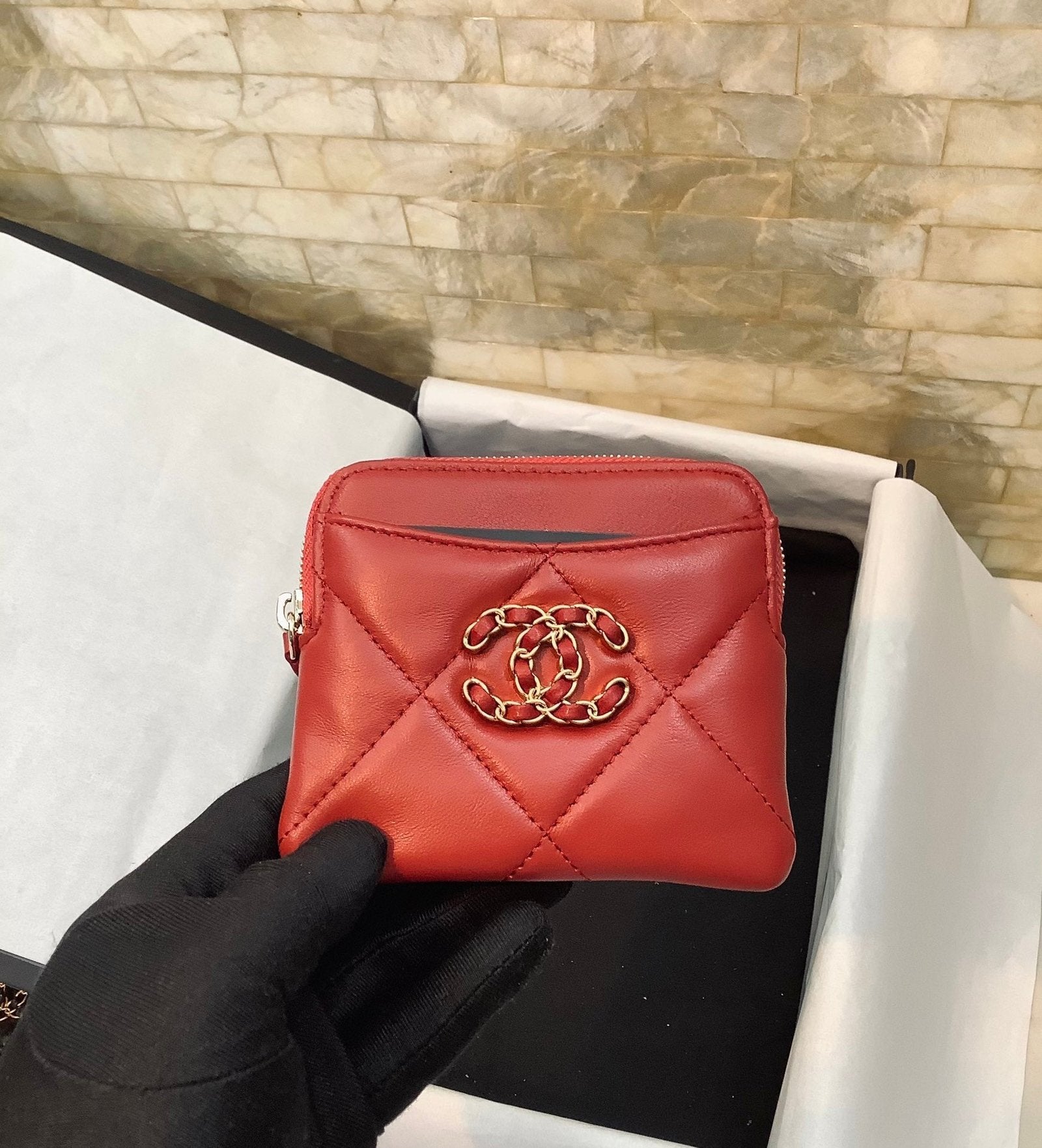CO-CO Chanel CC Chain Logo Card Holder 12cm
