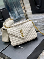 Saint Laurent College Medium Chain Bag With Gold Hardware 24cm