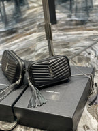 Saint Laurent Lou Mini Bag With Silver Hardware 18cm