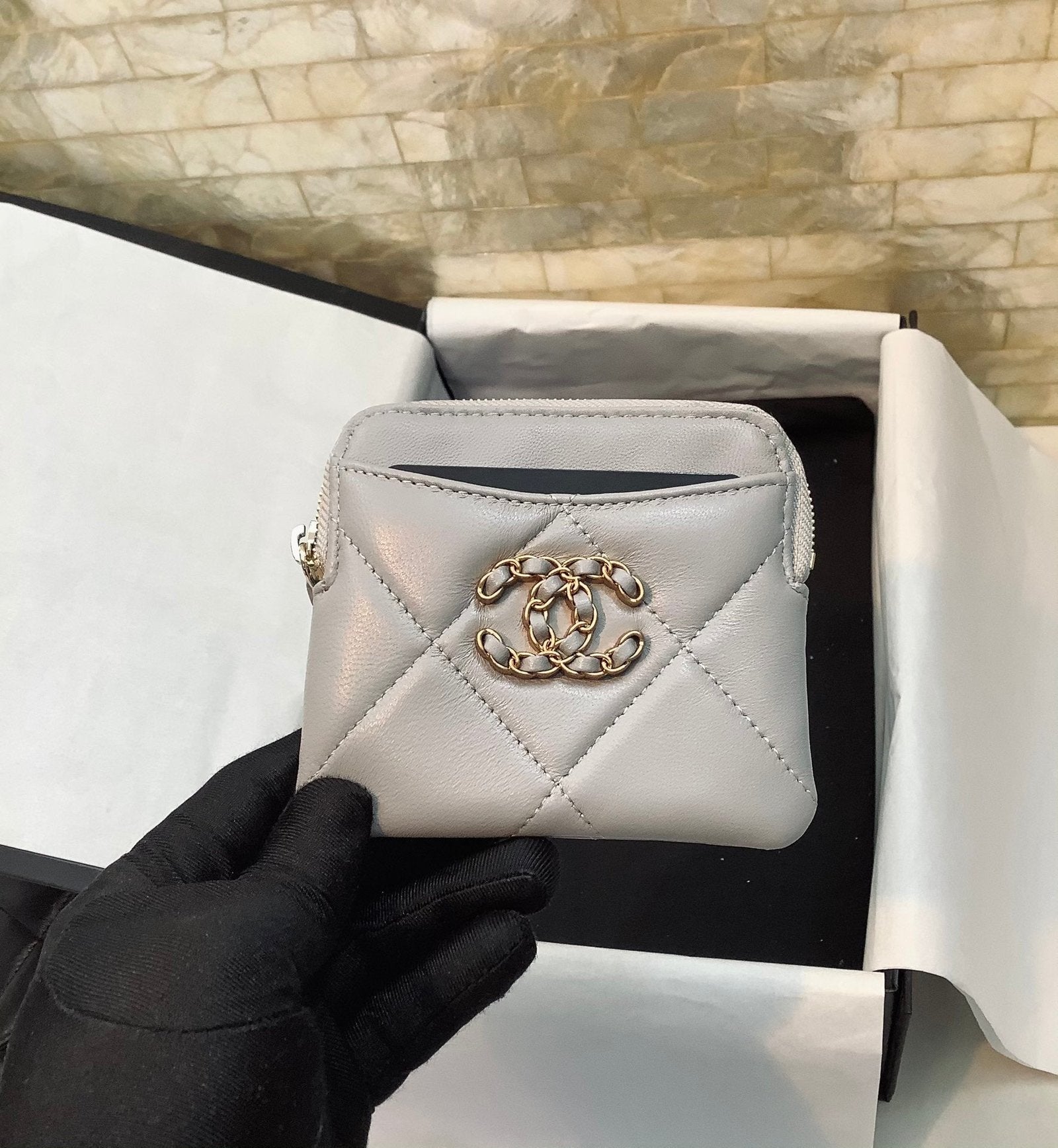 CO-CO Chanel CC Chain Logo Card Holder 12cm