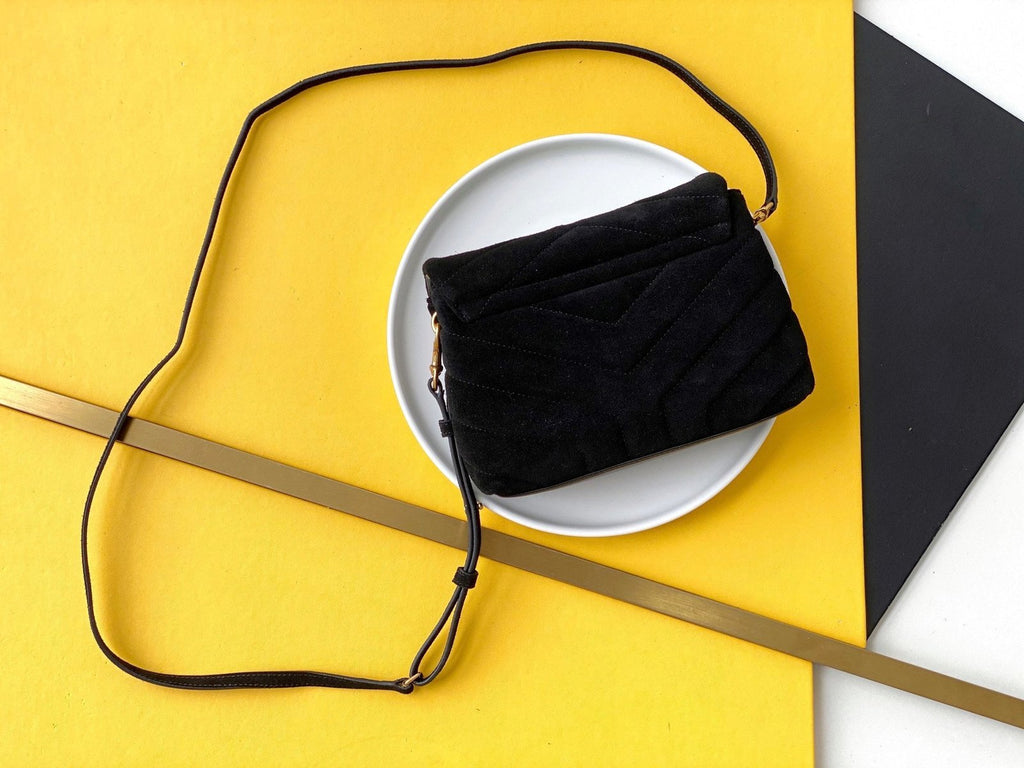 Saint Laurent Loulou Toy Strap Bag With Gold Hardware 20cm