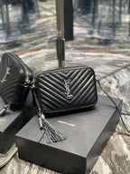 Saint Laurent Lou Camera Bag With Silver Hardware 23cm
