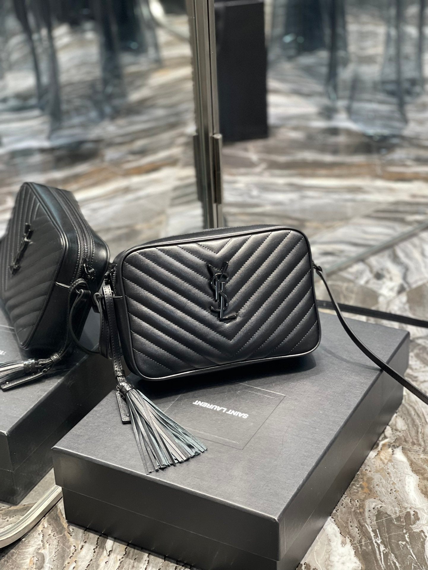 Saint Laurent Lou Camera Bag With Black Hardware 23cm