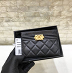 CO-CO Chanel Card Holder With Gold Hardware 11cm