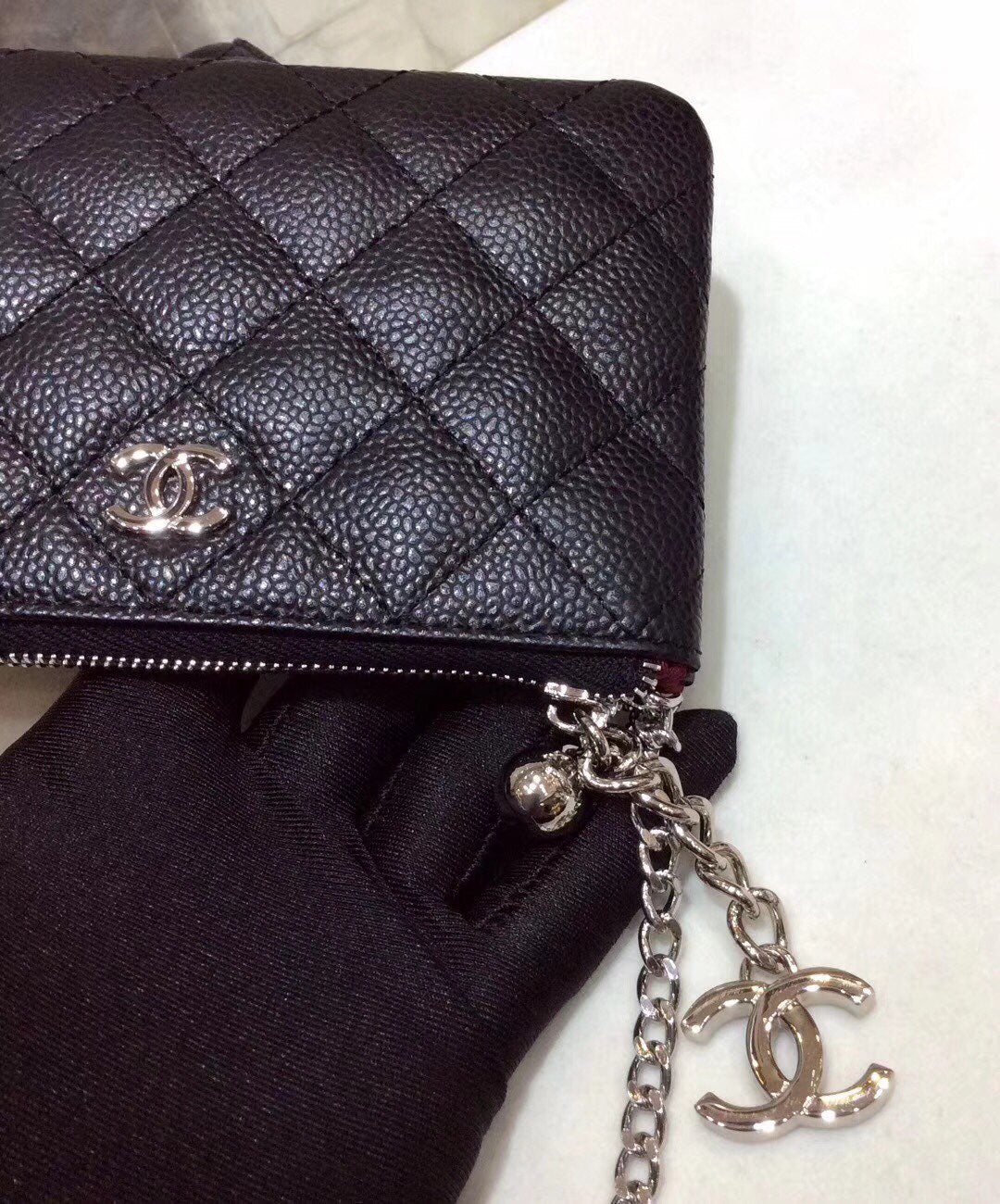 CO-CO Chanel Clutch With Silver Hardware 14cm