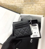 CO-CO Chanel Card Holder With Gold Hardware 19cm