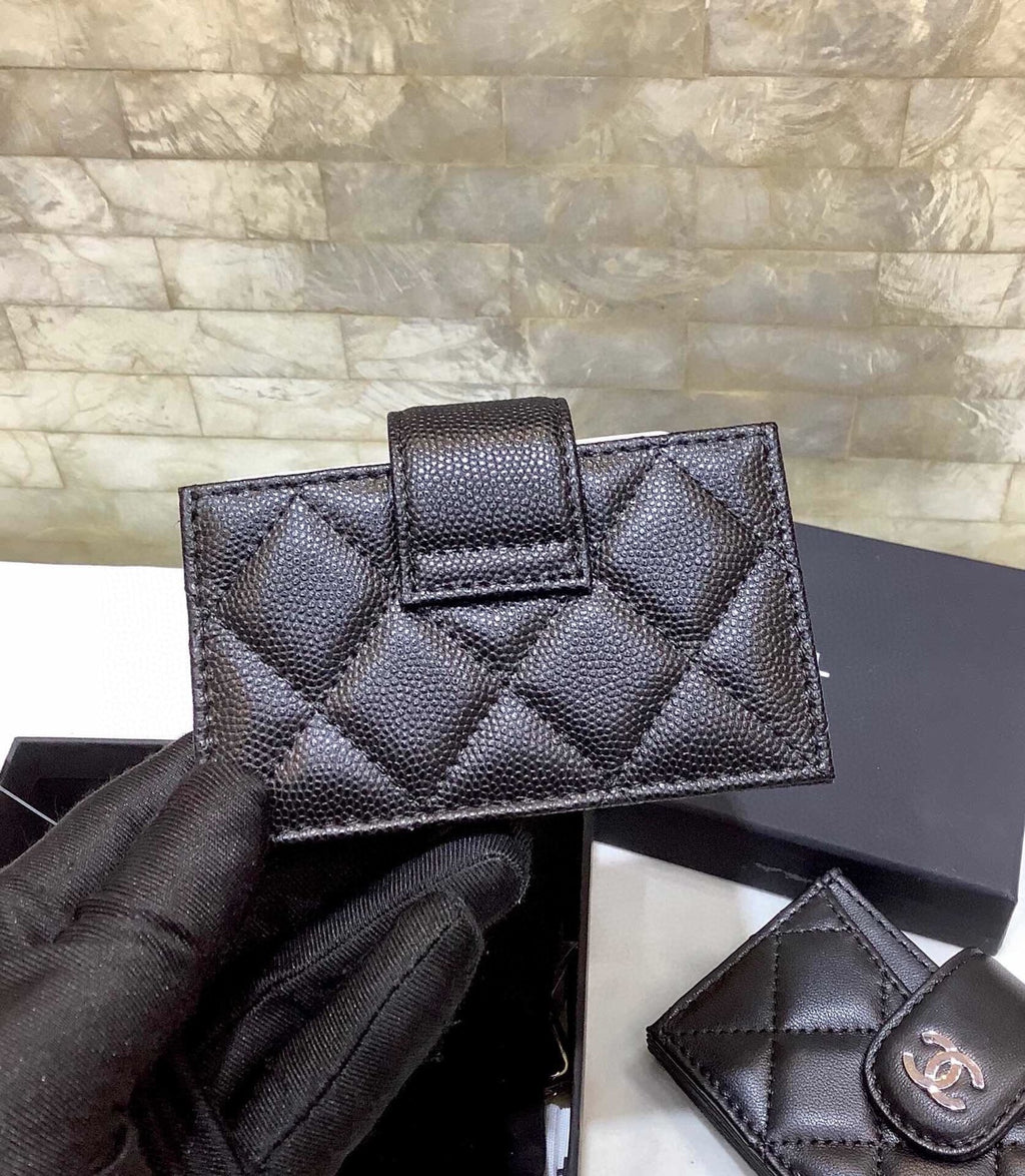 CO-CO Chanel Card Holder With Gold Hardware 10cm