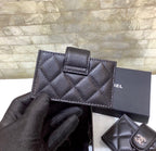 CO-CO Chanel Card Holder With Silver Hardware 10cm