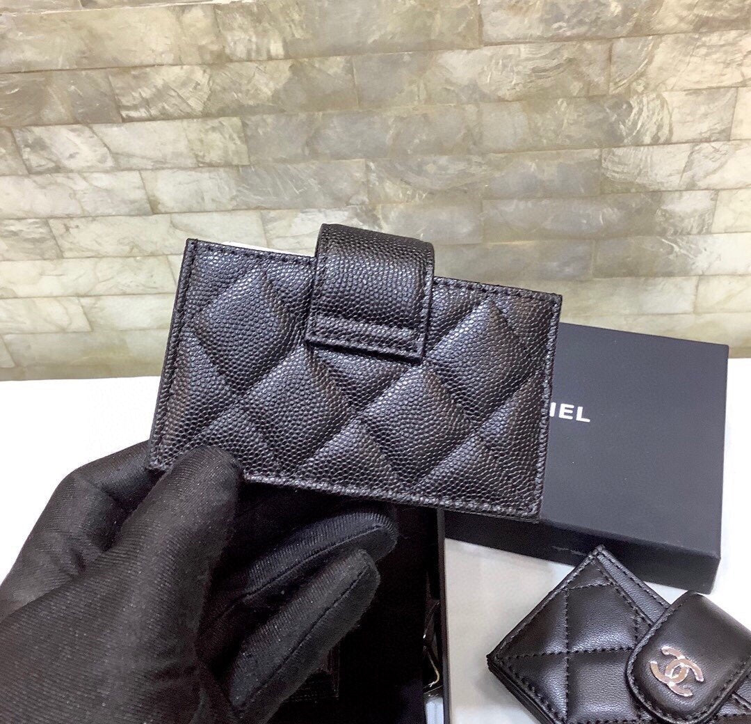 CO-CO Chanel Card Holder With Silver Hardware 10cm