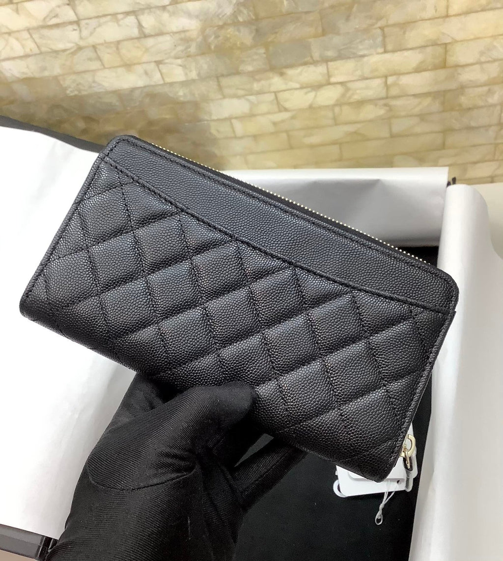 CO-CO Chanel Long Wallet With Gold Hardware 19cm