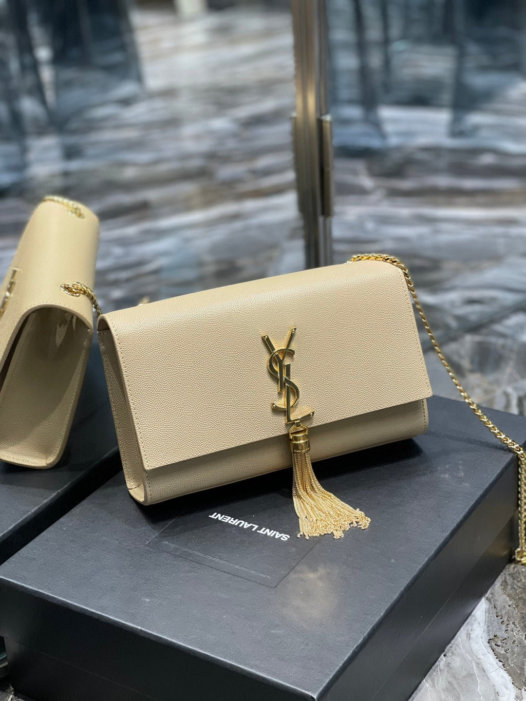 Saint Laurent Kata Medium Chain Bag With Tassel 24cm