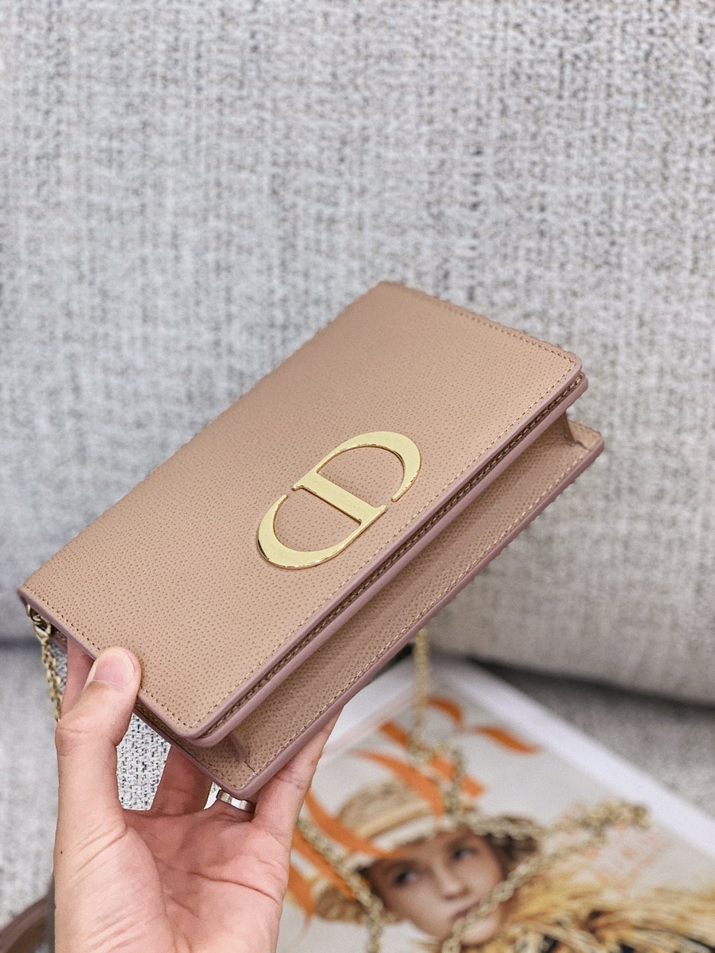 Christian Dior Beige Montaigne Clutch 19cm
