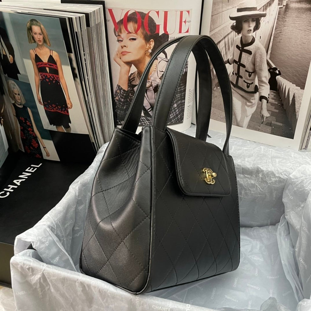 Chanel Co Co Shoulder Flap Bag 29cm Black