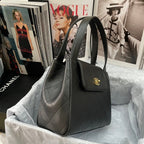 Chanel Co Co Shoulder Flap Bag 29cm Black
