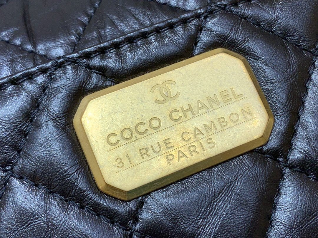 Chanel Co Co Shoulder Bag Gold Chain Black 25cm