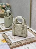 Christian Dior Lady Dior Bag 17cm Beige