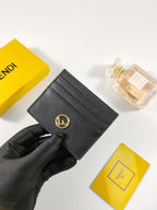 Fendi Card Case 10cm Black