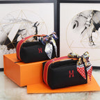Hermes Bride A Brac Case Black Bag For Women, Women’s Handbags, Shoulder Bags 9.8in/25cm
