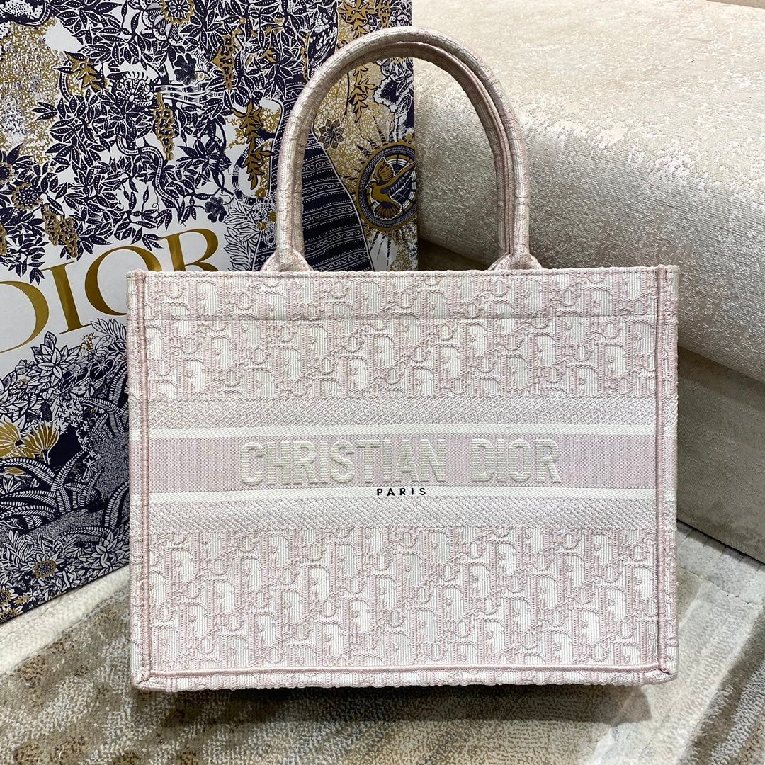 Christina Dior Medium Book Tote Bag 36cm Light Pink