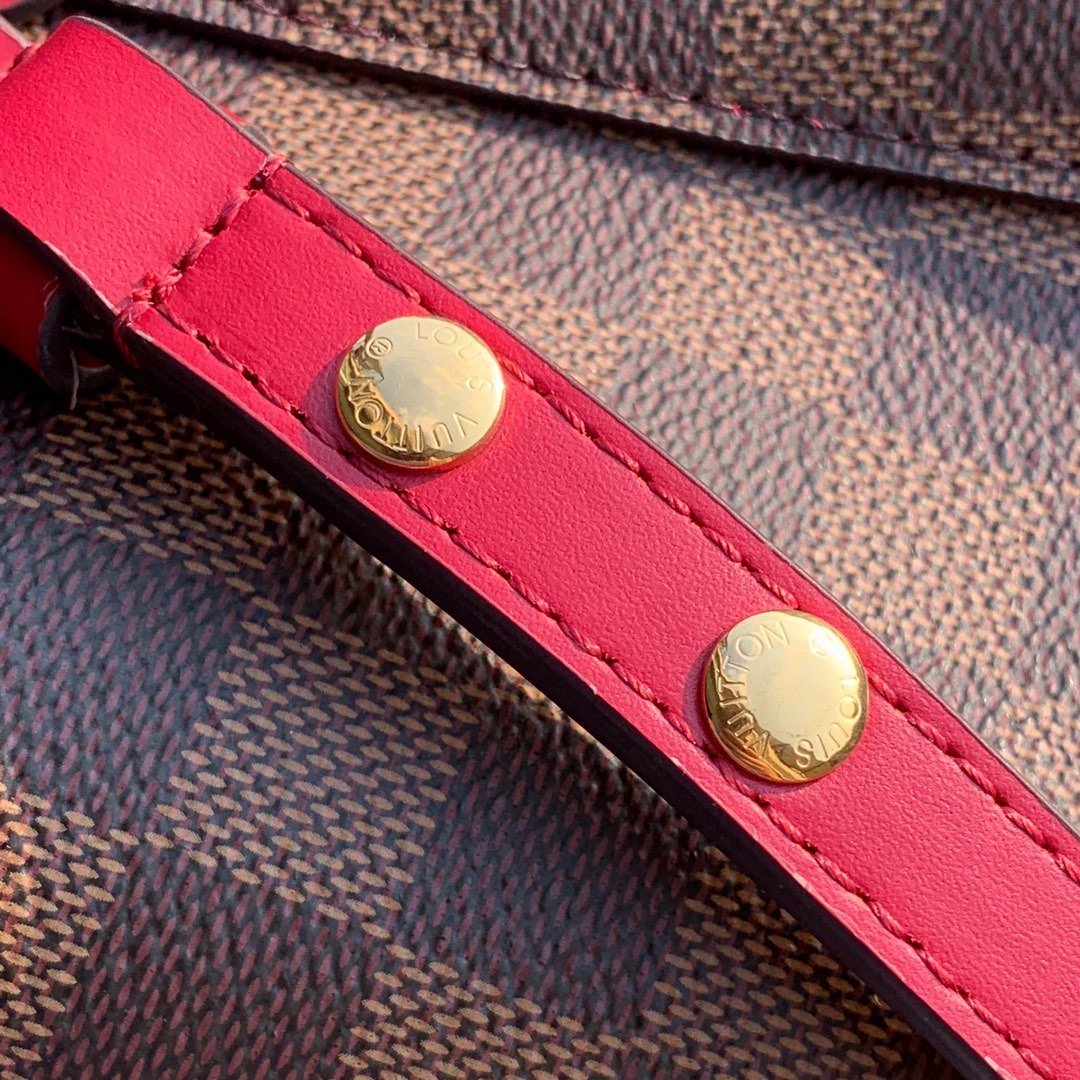 Louis Vuitton NeoNoe Bucket Bag MM Damier Azur Canvas Spring/Summer Collection N50042 Red