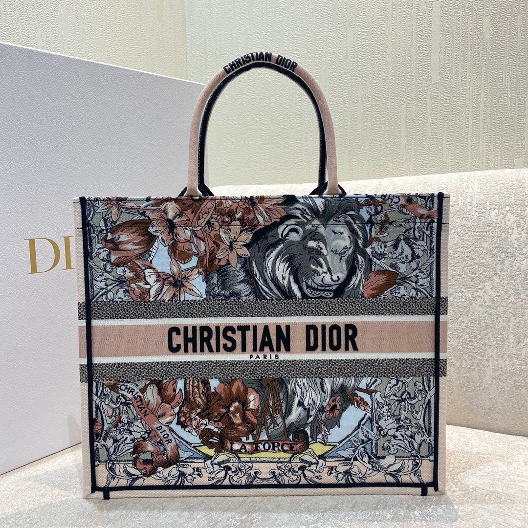 Christina Dior Book Tote Bag 42cm Muticolor