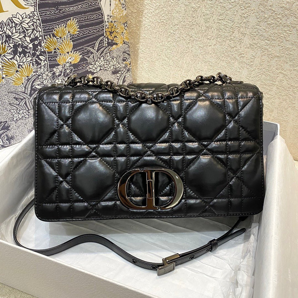 Christian Dior Large Caro Bag 28cm Black