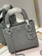 Christian Dior Lady Dior Bag 17cm Dark Grey