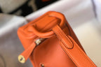 Hermes Lindy Mini Clemence Bag Orange For Women, Women’s Handbags, Shoulder And Crossbody Bags 7.5in/19cm