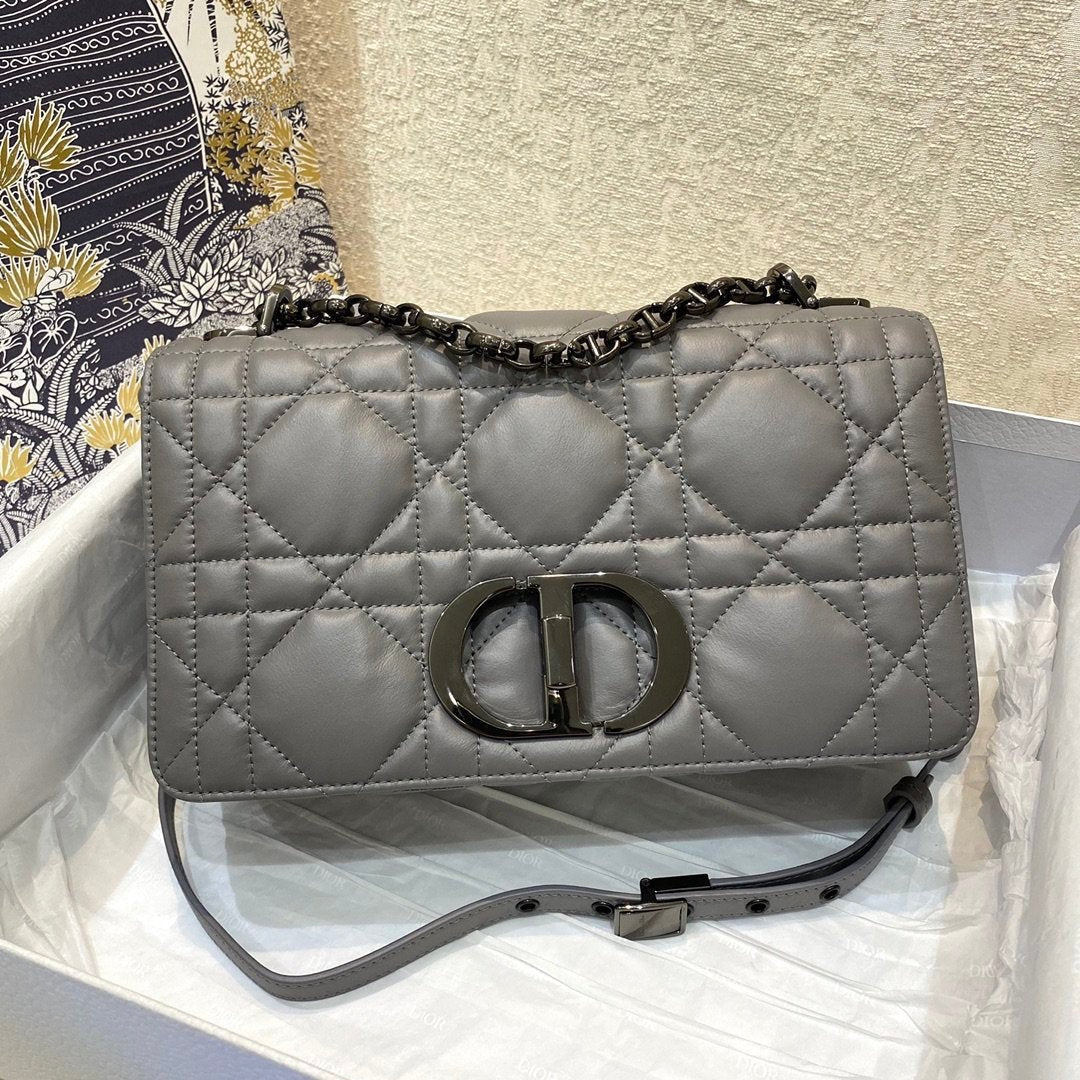 Christian Dior Medium Caro Bag 25cm Dark Grey