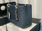 Chanel Tote Bag Spring Collection Gold Hardware 33cm Blue