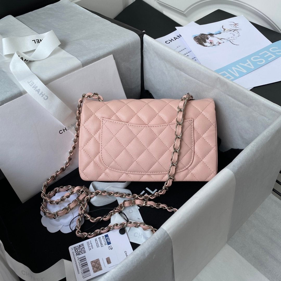 Chanel Mini Classic Flapbag 20cm Pink