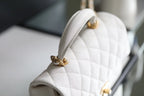 Chanel Flapbag With Top Handle 20cm White