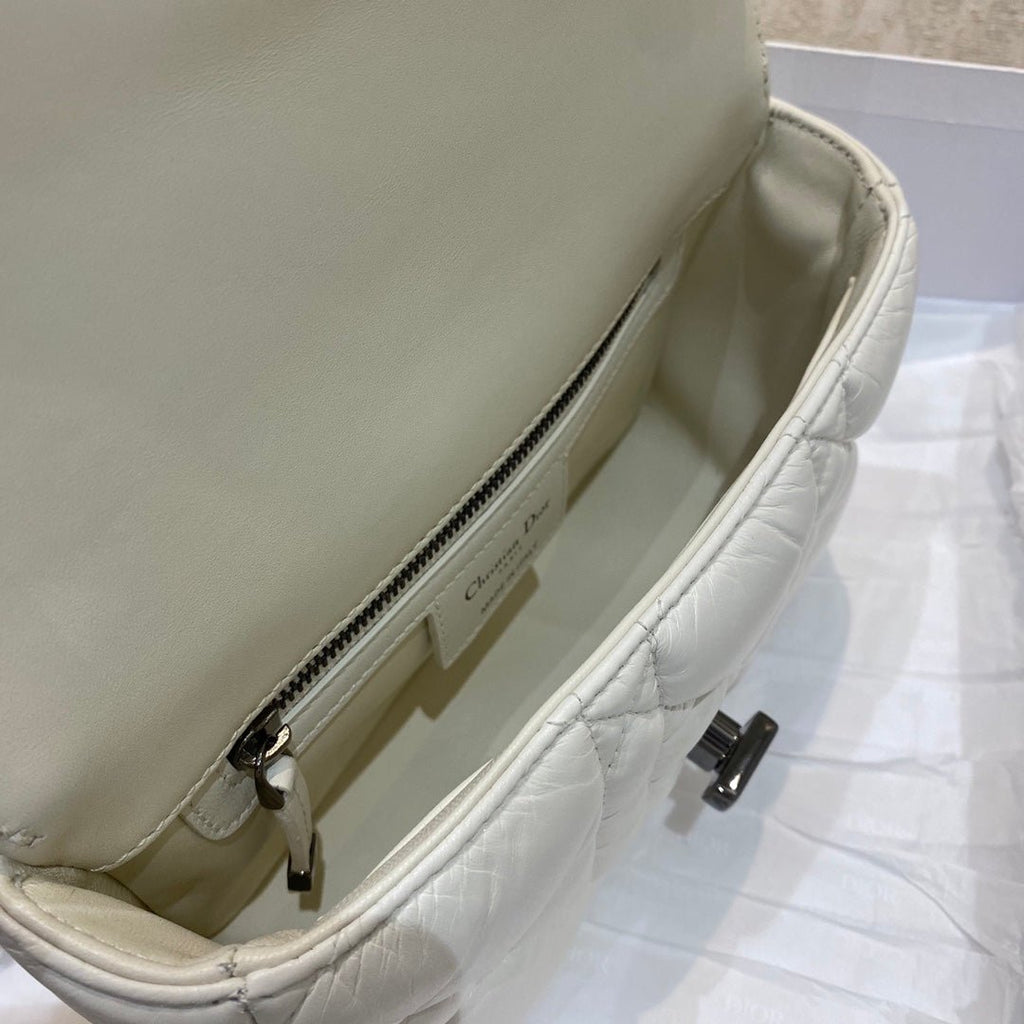 Christian Dior Mini Caro Bag 20cm White
