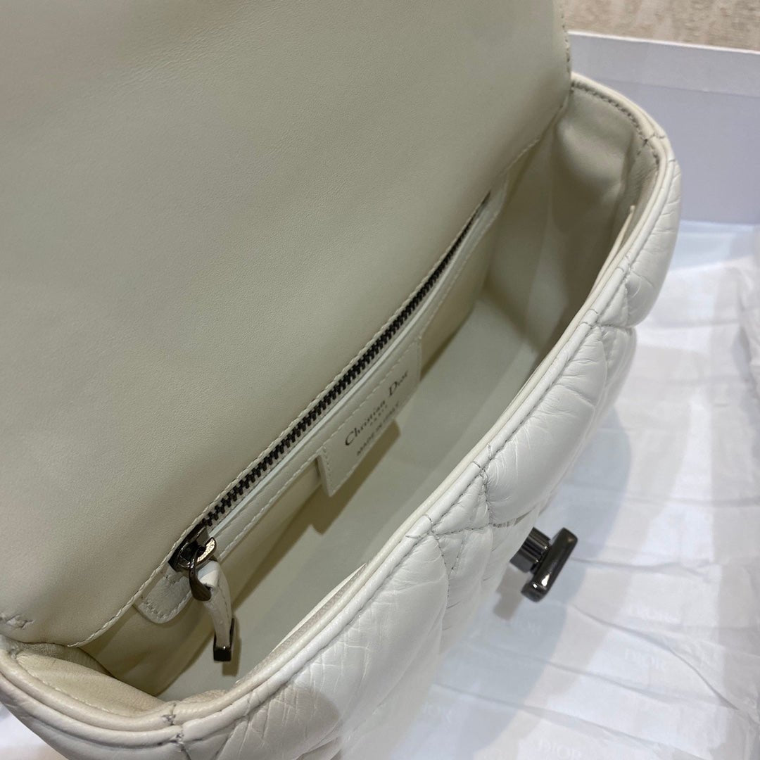 Christian Dior Mini Caro Bag 20cm White