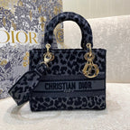 Christian Dior Medium Lady D-Lite Bag 24cm Leopard