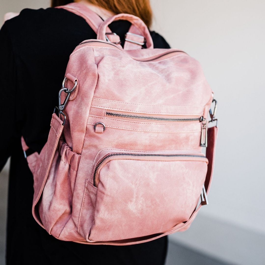 Pink Demi Convertible Backpack  |  Featured Brand