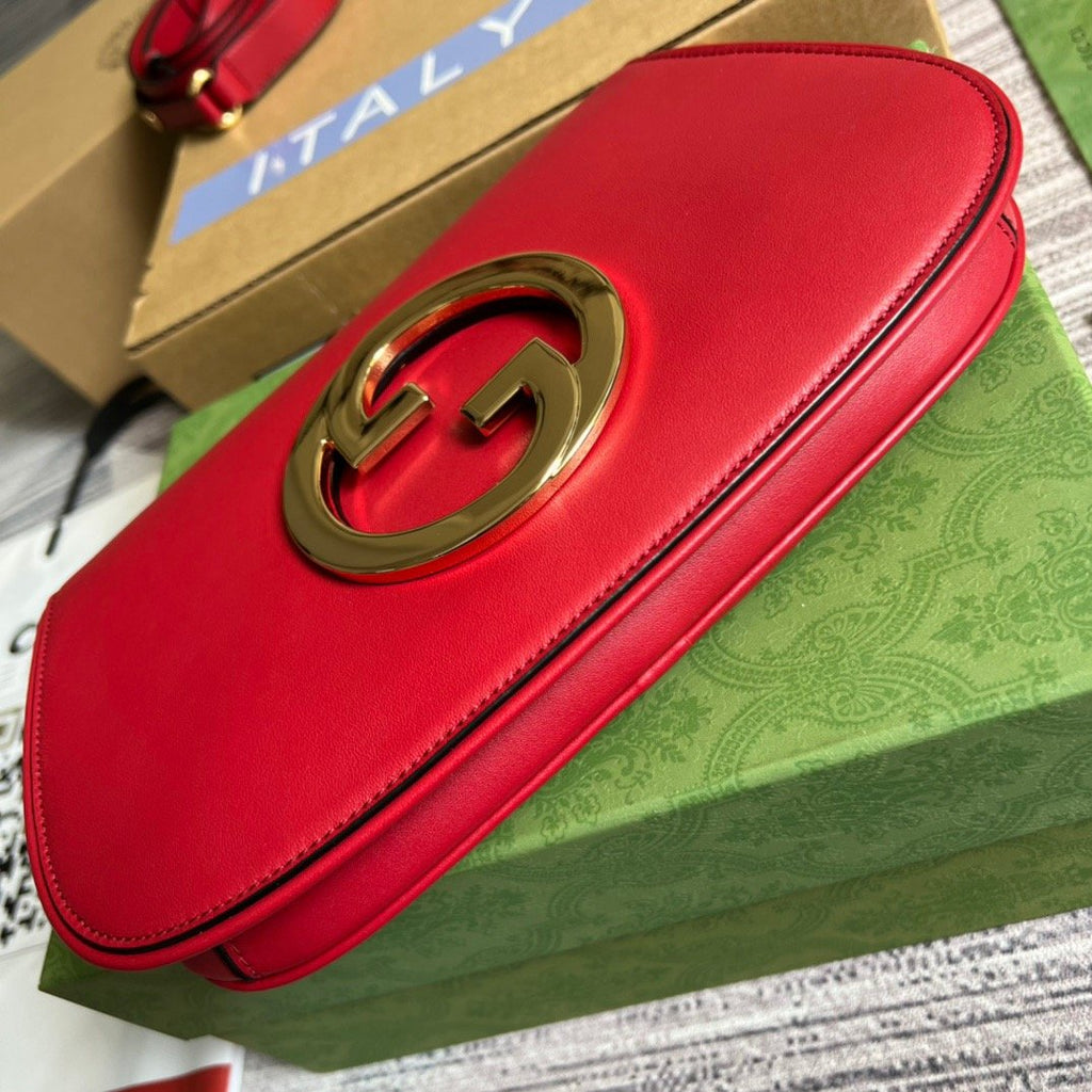 Gucci Blondie Shoulder Bag Red For Women, Women’s Bags 11in/28cm