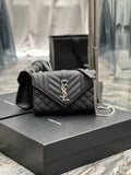 Saint Laurent Small Bag In Mix Matelasse 21cm Black