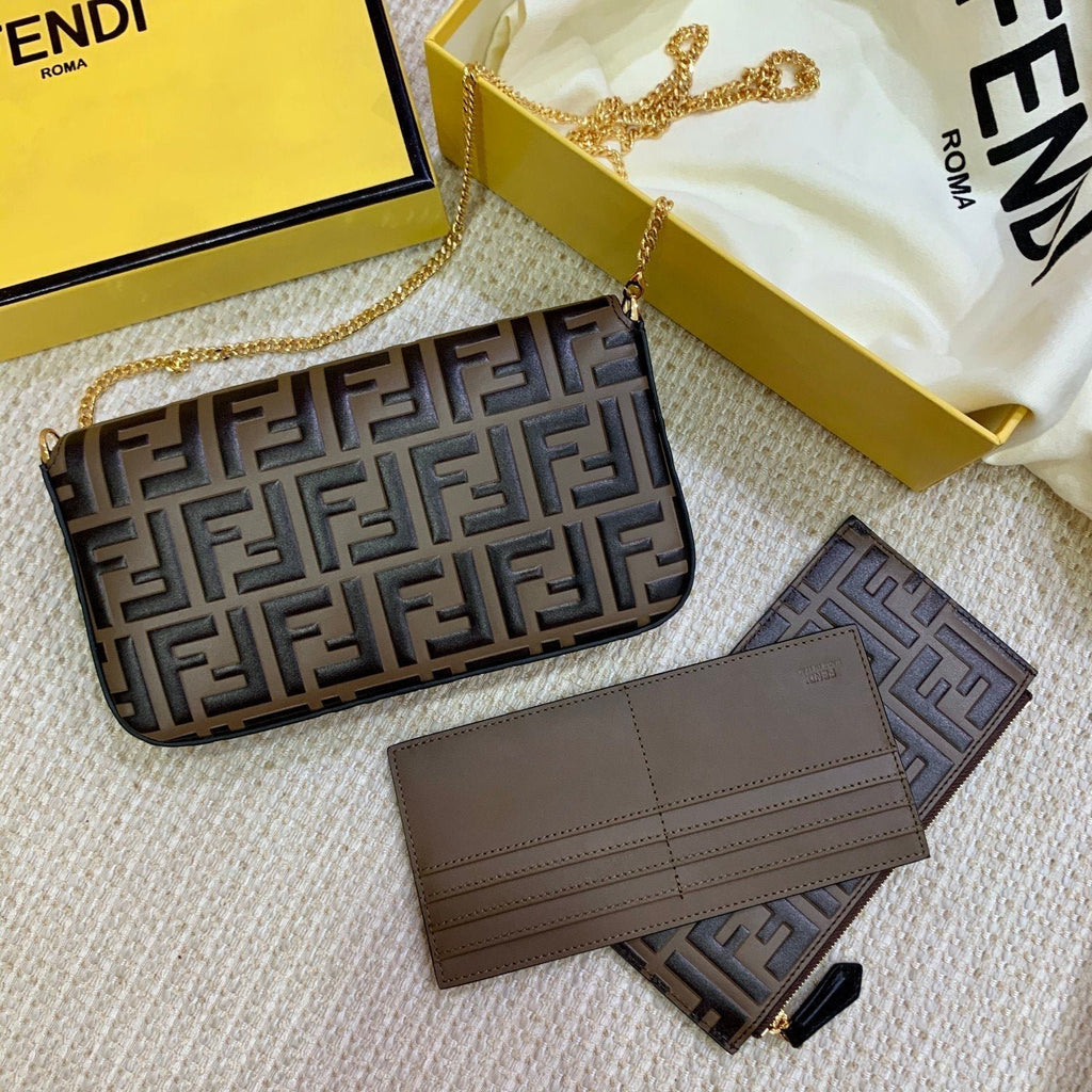 Fendi Hanld Bag 22cm Brown