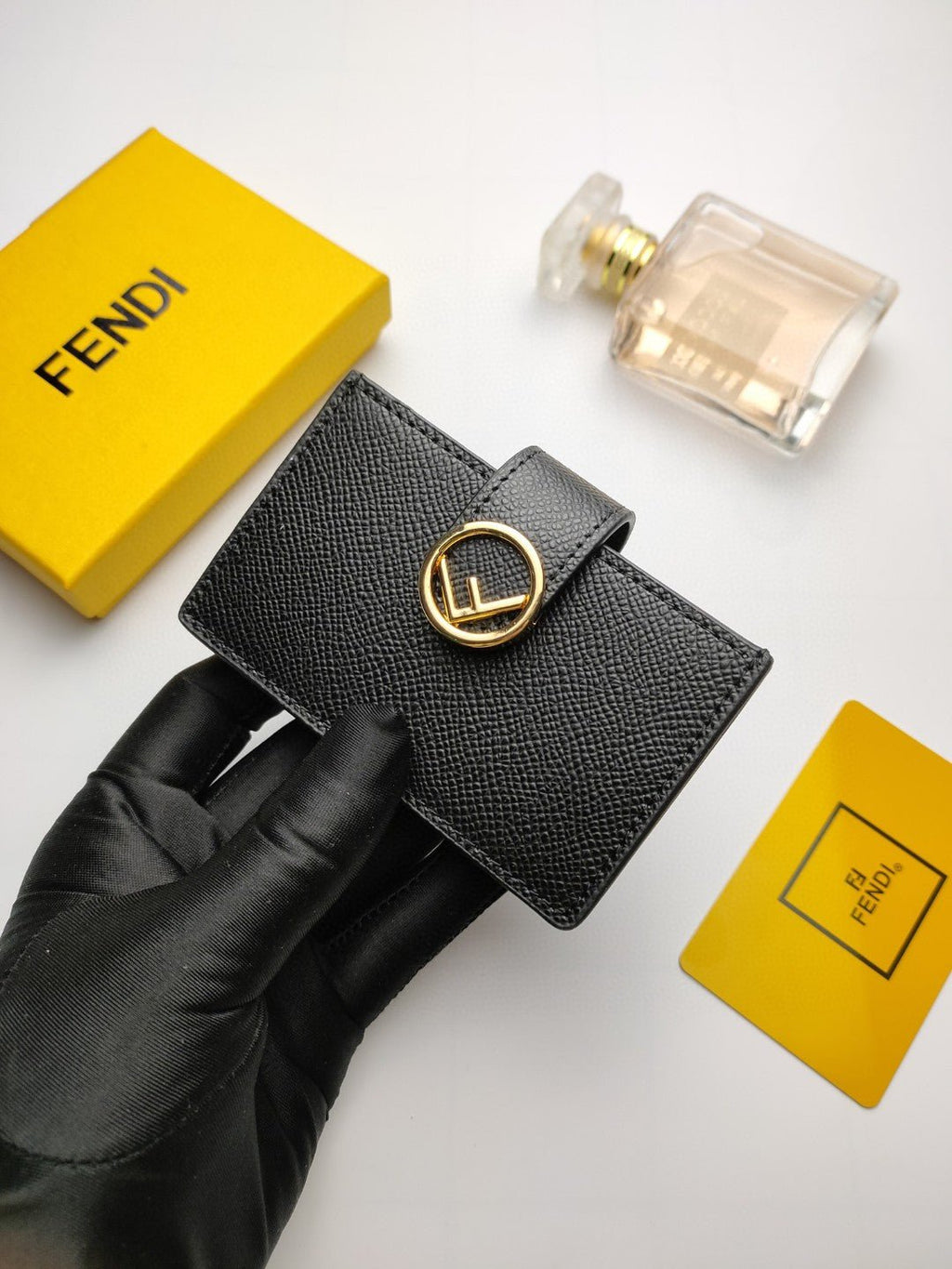 Fendi Card Holder 10cm Black