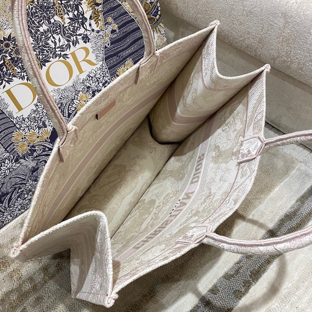Christina Dior Book Tote Bag 42cm Light Pink