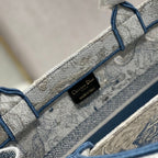 Christina Dior Medium Book Tote Bag 36cm Blue