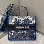 Christian Dior Book Tote Blue Bag 42cm