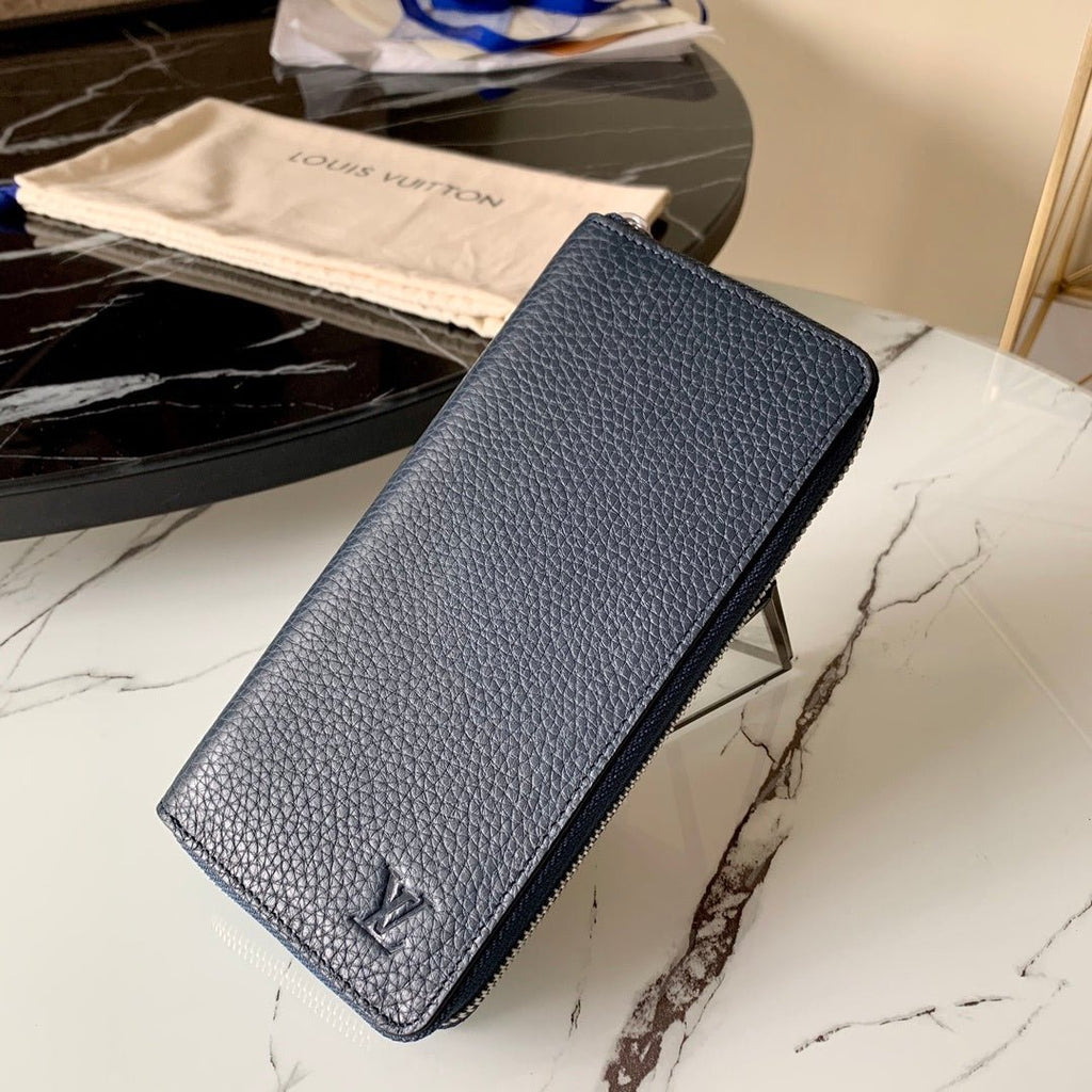Louis Vuitton Taurillon Clutch Wallet 20cm Blue