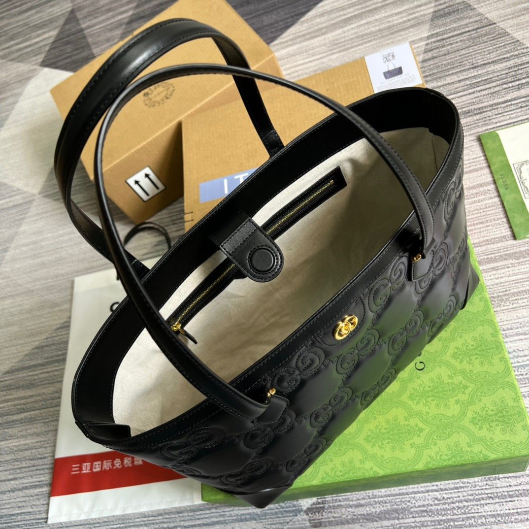 Gucci GG Medium Tote Black For Women, Women’s Bags 15in/38cm