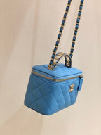 Chanel Small Vanity Bag 17cm Blue