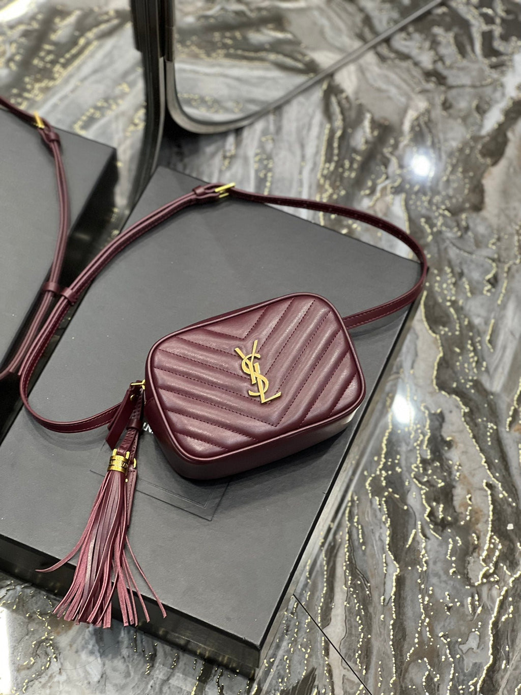 Saint Laurent Lou Belt Bag In Matelasse Gold Hardware 15cm