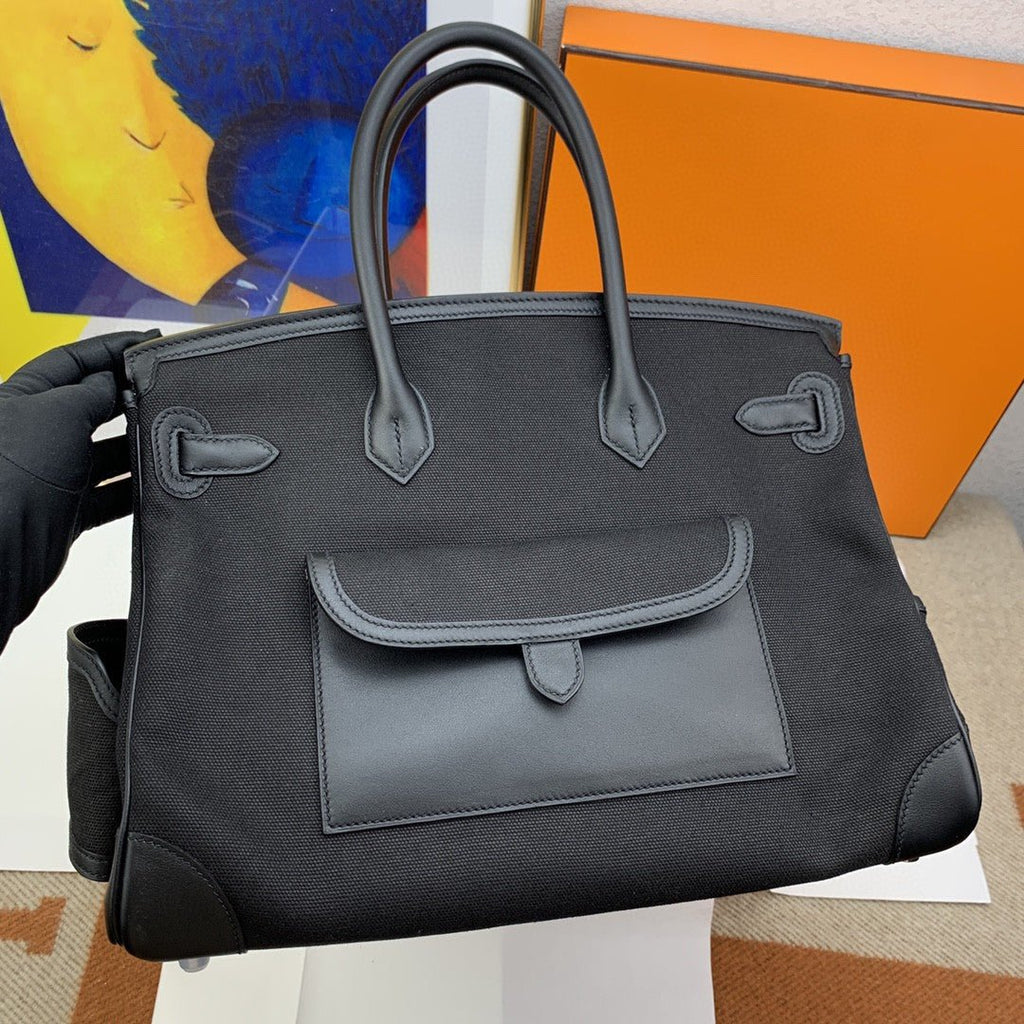 Hermes Birkin Cargo 35 Black, SIlver Toned Hardware Bag For Women, Women’s Handbags, Shoulder Bags 13.8in/35cm