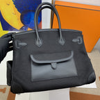 Hermes Birkin Cargo 35 Black, SIlver Toned Hardware Bag For Women, Women’s Handbags, Shoulder Bags 13.8in/35cm