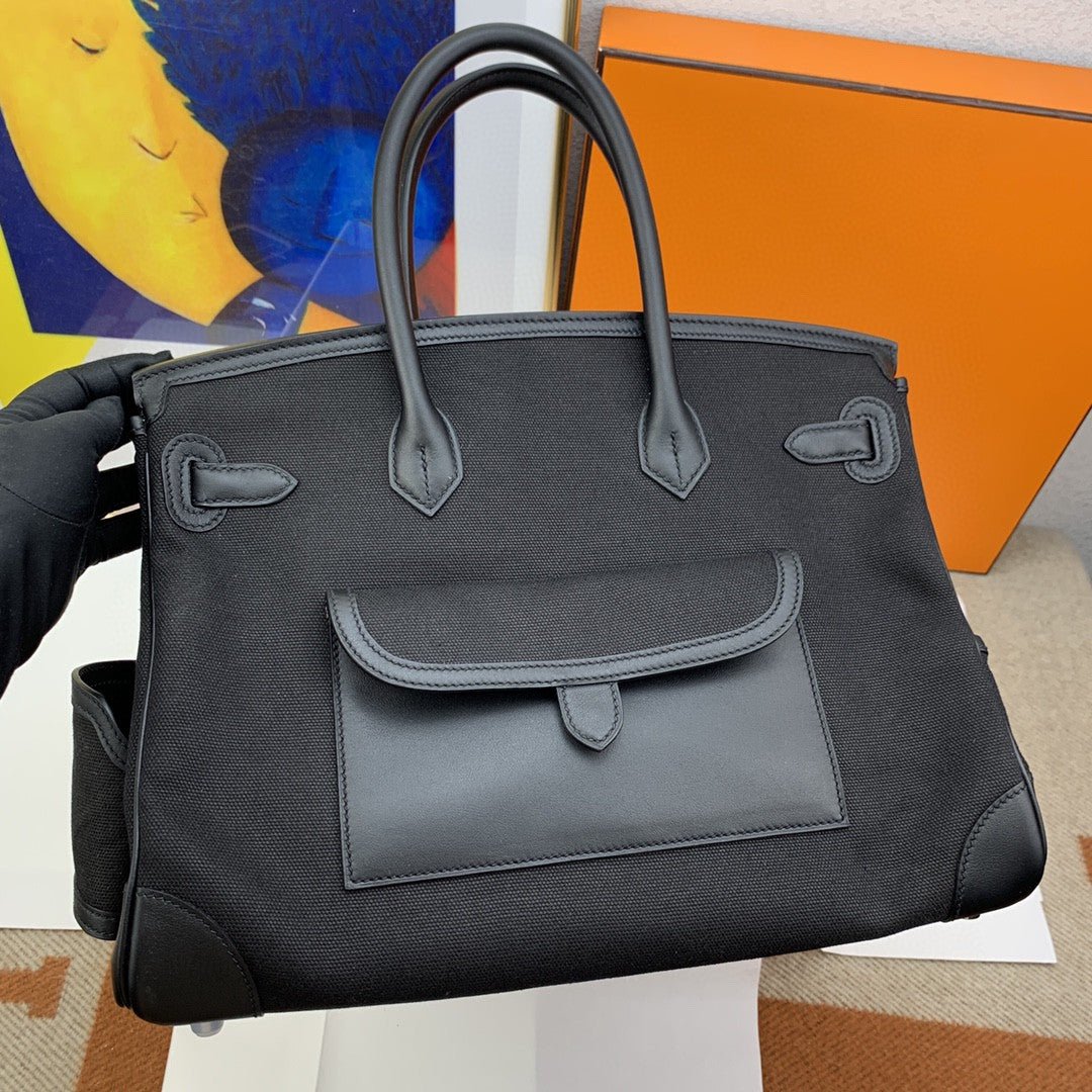 Hermes Birkin Cargo 35 Black, SIlver Toned Hardware Bag For Women, Women’s Handbags, Shoulder Bags 13.8in/35cm
